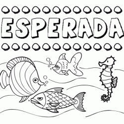 Dibujos de los nombres. Nombre Esperada para pintar, colorear e imprimir