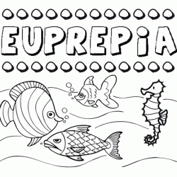 Dibujos de los nombres. Nombre Euprepia para pintar, colorear e imprimir