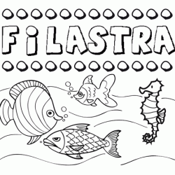Dibujos de los nombres. Nombre Filastra para pintar, colorear e imprimir