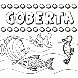 Dibujos de los nombres. Nombre Goberta para pintar, colorear e imprimir