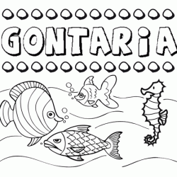 Dibujos de los nombres. Nombre Gontaria para pintar, colorear e imprimir