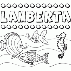 Dibujos de los nombres. Nombre Lamberta para pintar, colorear e imprimir