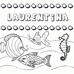 Dibujos de los nombres. Nombre Laurentina para pintar, colorear e imprimir