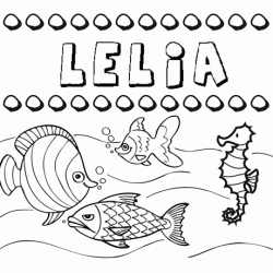 Dibujos de los nombres. Nombre Lelia para pintar, colorear e imprimir