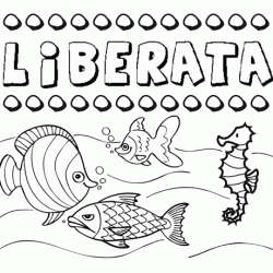 Dibujos de los nombres. Nombre Liberata para pintar, colorear e imprimir