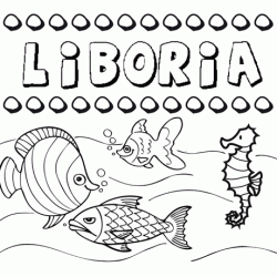 Dibujos de los nombres. Nombre Liboria para pintar, colorear e imprimir