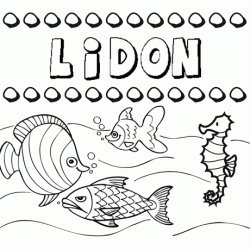 Dibujos de los nombres. Nombre Lidón para pintar, colorear e imprimir
