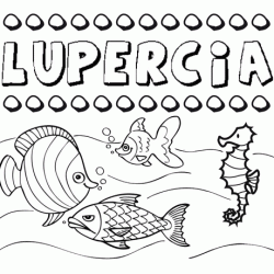 Dibujos de los nombres. Nombre Lupercia para pintar, colorear e imprimir