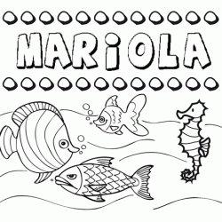 Dibujos de los nombres. Nombre Mariola para pintar, colorear e imprimir