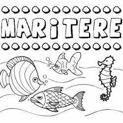 Dibujos de los nombres. Nombre Maritere para pintar, colorear e imprimir