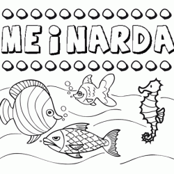 Dibujos de los nombres. Nombre Meinarda para pintar, colorear e imprimir