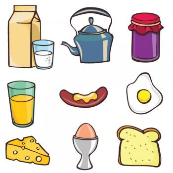 Dibujos para pintar de comidas