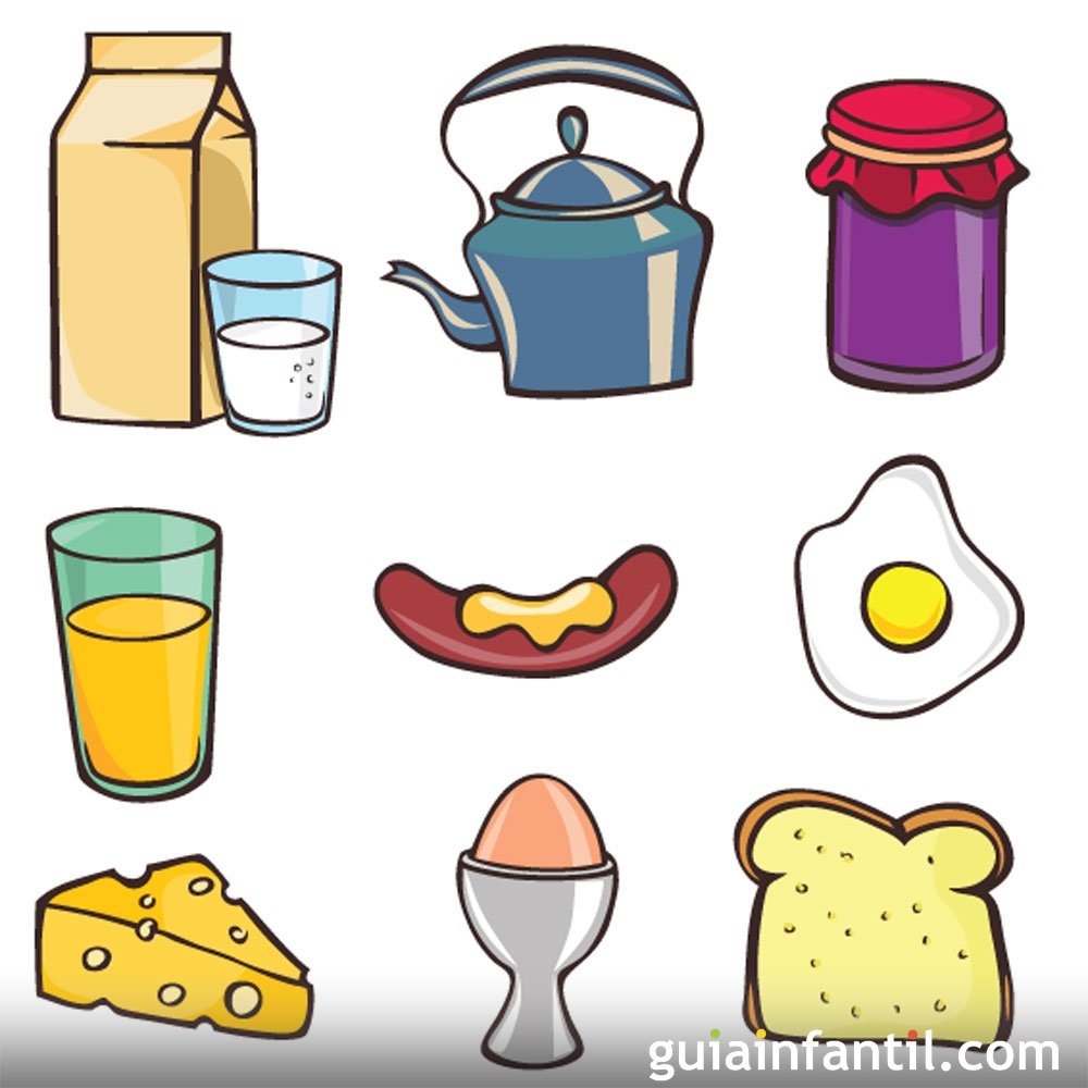 Dibujos para colorear de comidas y alimentos