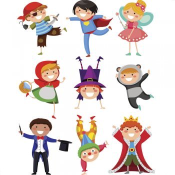 Dibujos de disfraces de Carnaval para colorear