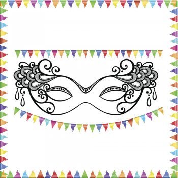 Dibujos de fiesta de Carnaval para pintar con niños