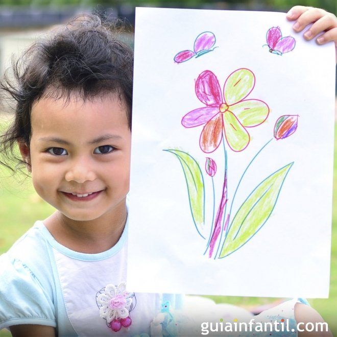 Dibujos de flores para colorear con los niños