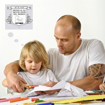 Medallas Día del Padre. Dibujos para colorear con niños