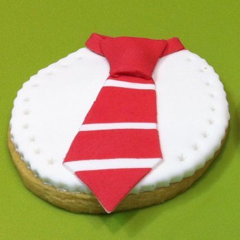 Galleta con forma de corbata. Recetas para el Día del Padre