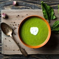Crema de espinaca viva. Recetas sanas para niños
