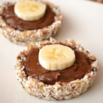 Tartaletas de chocolate y plátano. Recetas dulces para niños