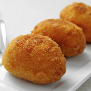Croquetas caseras de jamón con margarina para niños