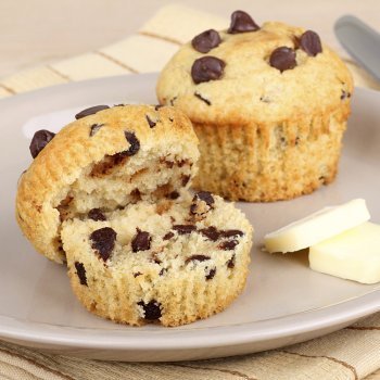 Muffins con pepitas de chocolate para niños
