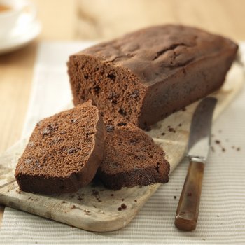 Bizcocho de chocolate con margarina para niños