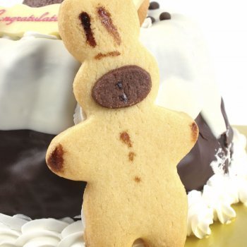 Galletas de vainilla y chocolate en forma de conejito