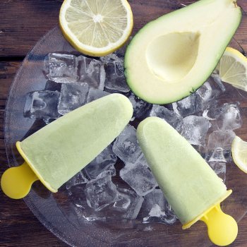 Helado o polos de aguacate