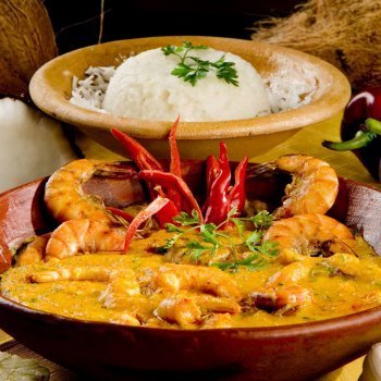 Moqueca de gambas. Receta brasileña