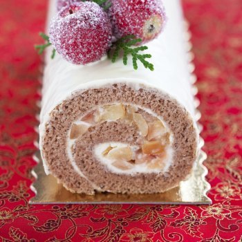 Receta de rollo suizo con manzana