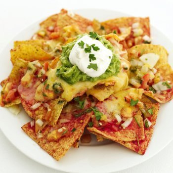 Nachos machos. Plato mexicano
