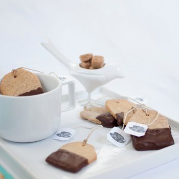 Receta de galletas con forma de bolsita de té