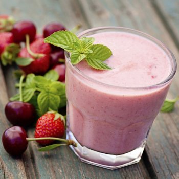 Receta de smoothie de cerezas y fresas