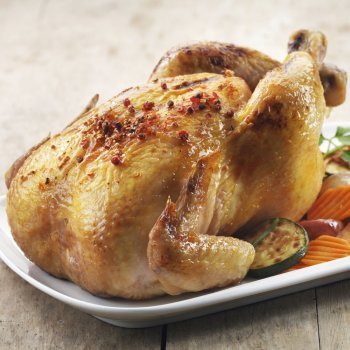 Pollo al horno en su jugo