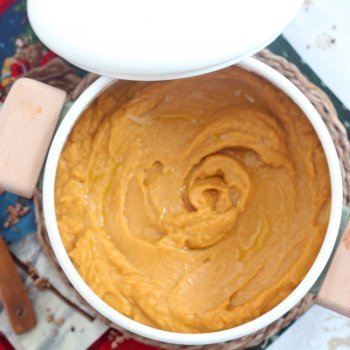 Crema de castañas y boniato rojo. Receta ligera para Navidad
