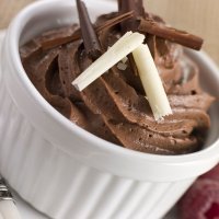 Mousse cremosa de chocolate para niños