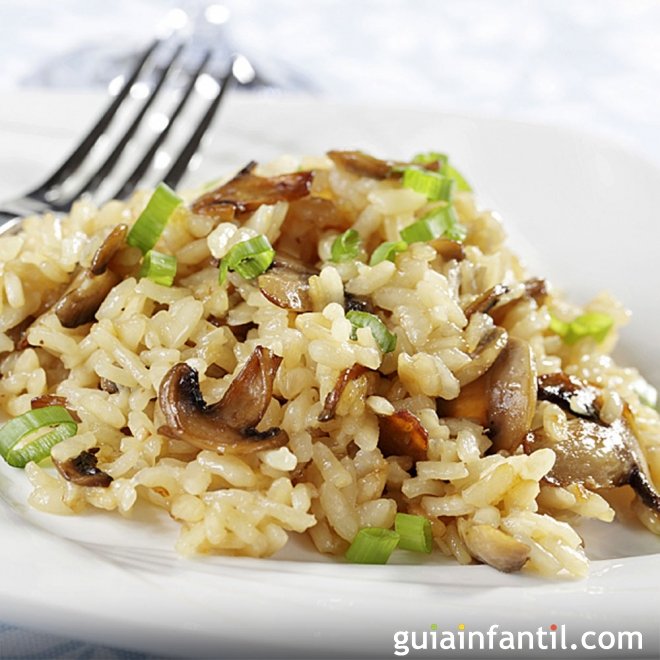 Risotto Saludable De Setas O Champiñones Para Niños 8121