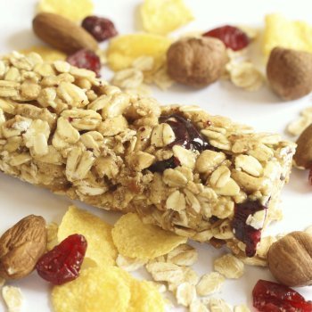 Barritas de cereales con frutos secos y coco