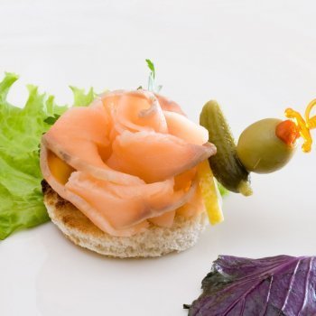 Canapés de salmón ahumado