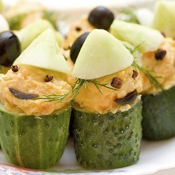 Muñecos de atún y pepino