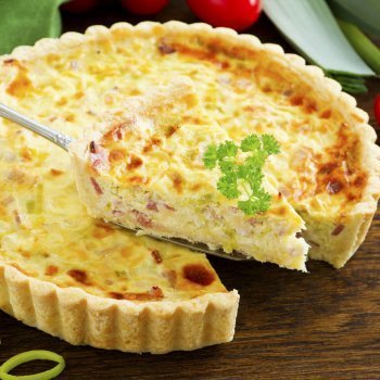 Quiche de jamón y queso. Quiche lorraine