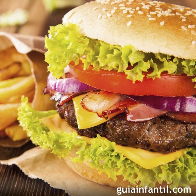 Hamburguesa americana casera, con sabor auténtico