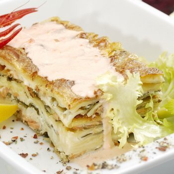 Lasaña de atún y verduras
