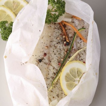 Papillote de pescado blanco