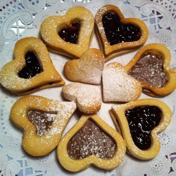 Galletas linzer de corazón
