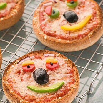 Minipizzas con cara