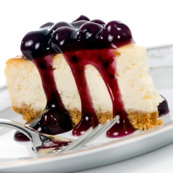 Tarta de queso con mermelada de cerezas