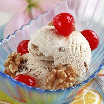 Helado de plátano y nueces