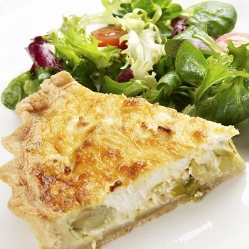Quiche de queso y puerros. Receta fácil y rápida para la familia